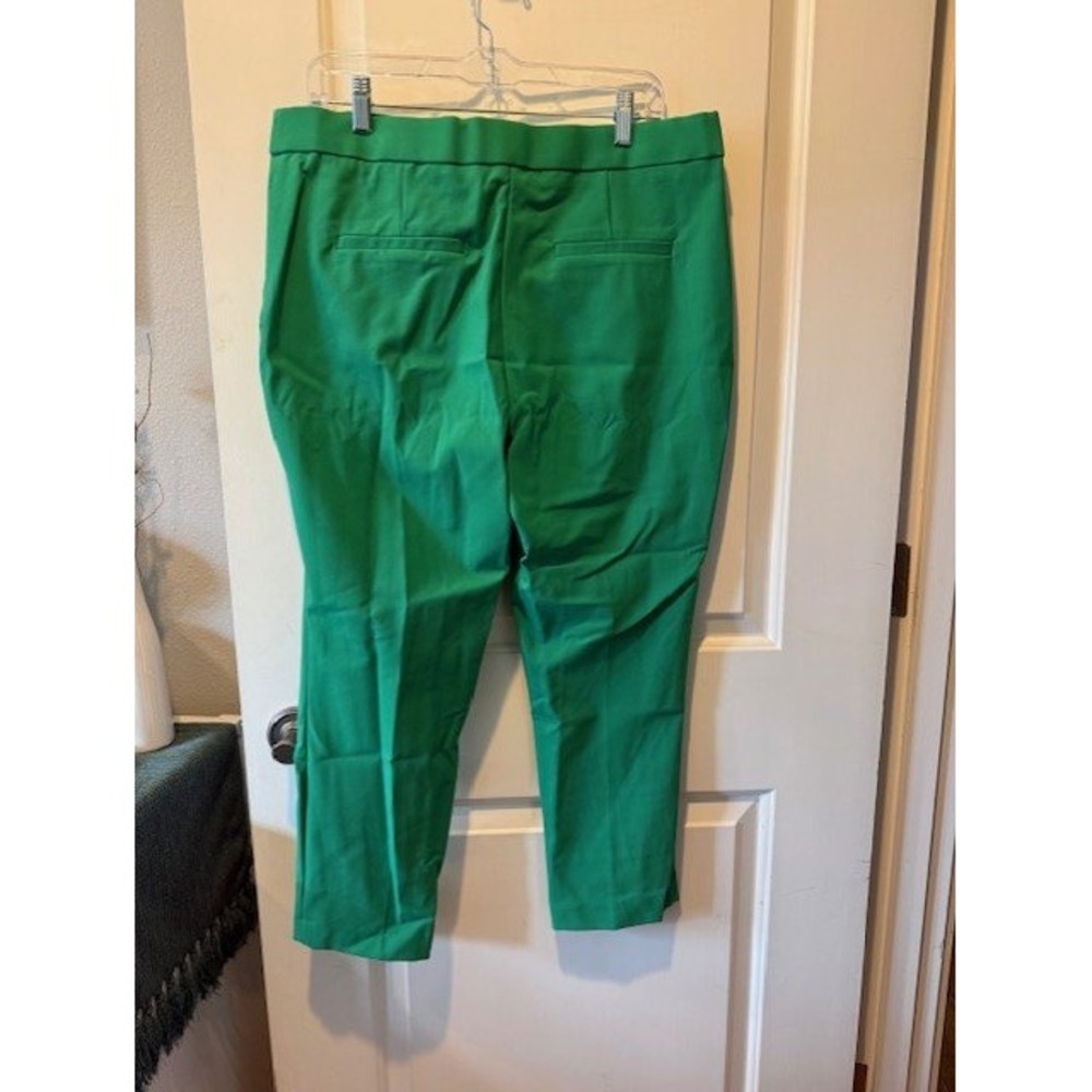 JL Atelier Green Sailor Button Trousers Womens XL Tapered Leg Dress Pants - Picture 3 of 3